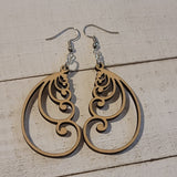 Fibonacci Spiral Dangle Earrings